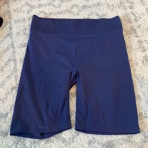 All Access Bandier Navy 9inch Inseam Biker Shorts